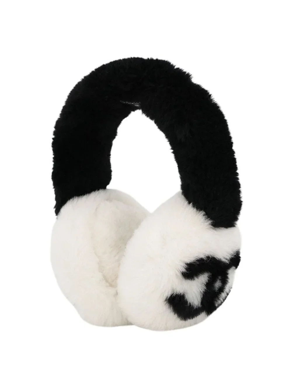 Chanel Ear Muffs CC Logo Shearling Lambskin Coco Neige Collection Black White
